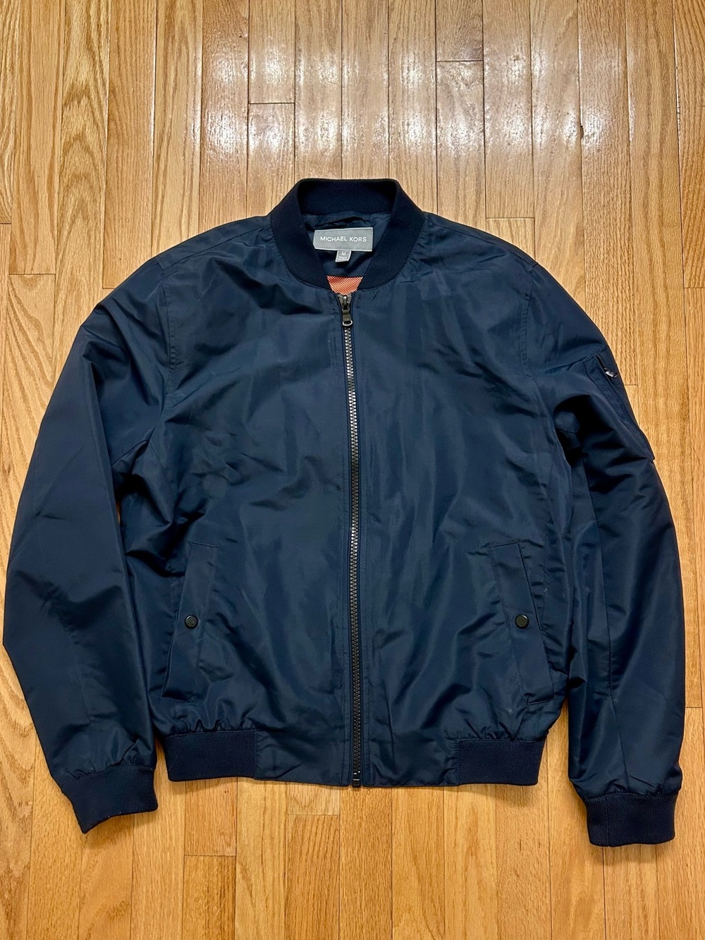 Michael Kors Navy Blue Bomber Jacket